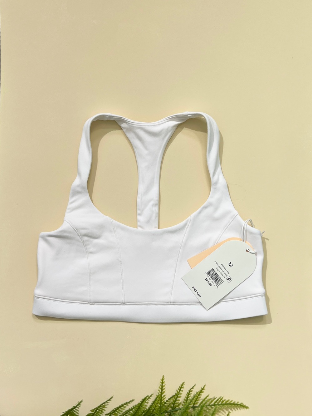 Blogilates Princess Bra Size M White NWT
